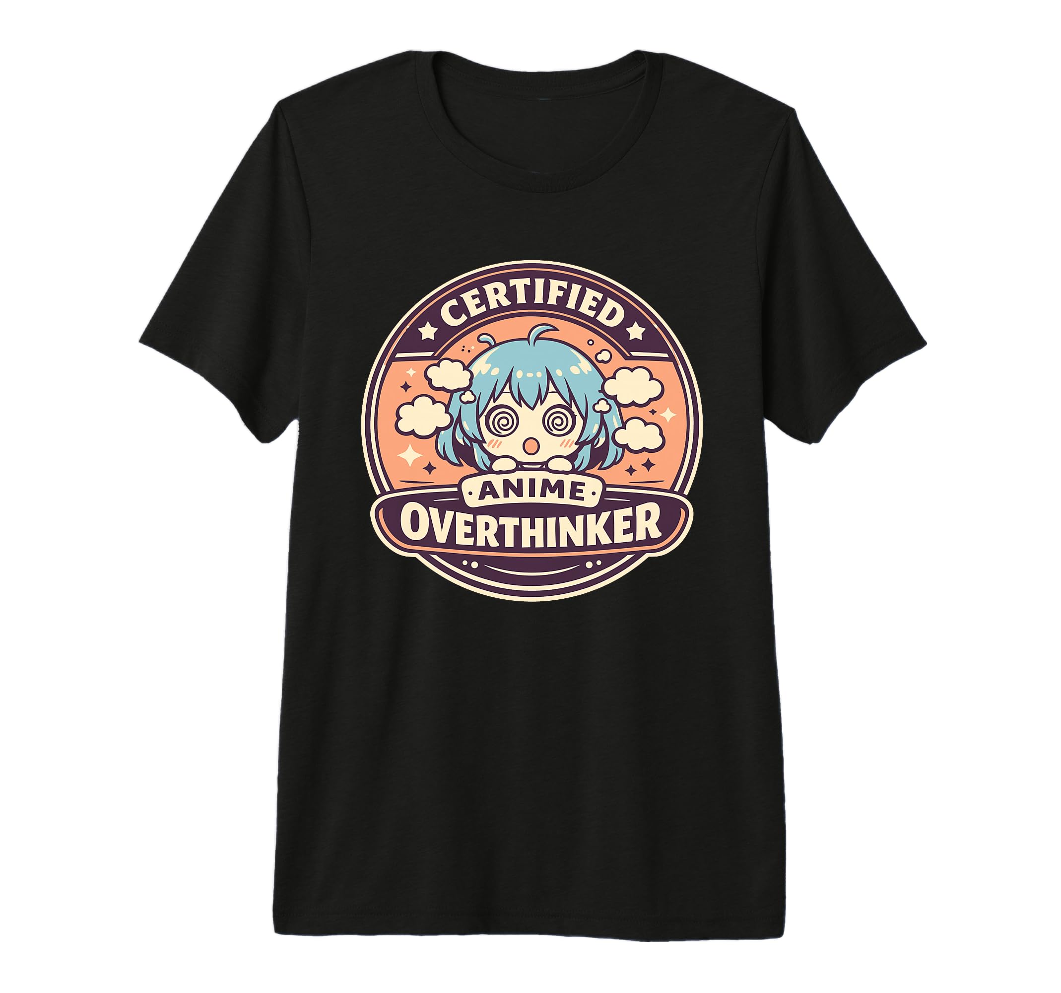 Anime Anxiety Overthinking Weeb Kawaii T-Shirt - Aesthetic Graphic Unisex - T-Shirt, Sweatshirt, Hoodie