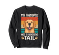 Retriever Therapy Service Dog Sweatshirt - Aesthetic Graphic Men Women - T-Shirt, Sweatshirt, Hoodie