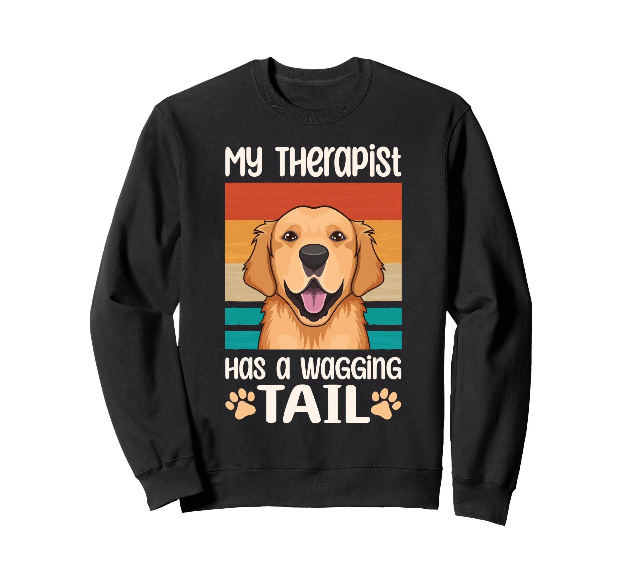 Retriever Therapy Service Dog Sweatshirt - Aesthetic Graphic Men Women - T-Shirt, Sweatshirt, Hoodie