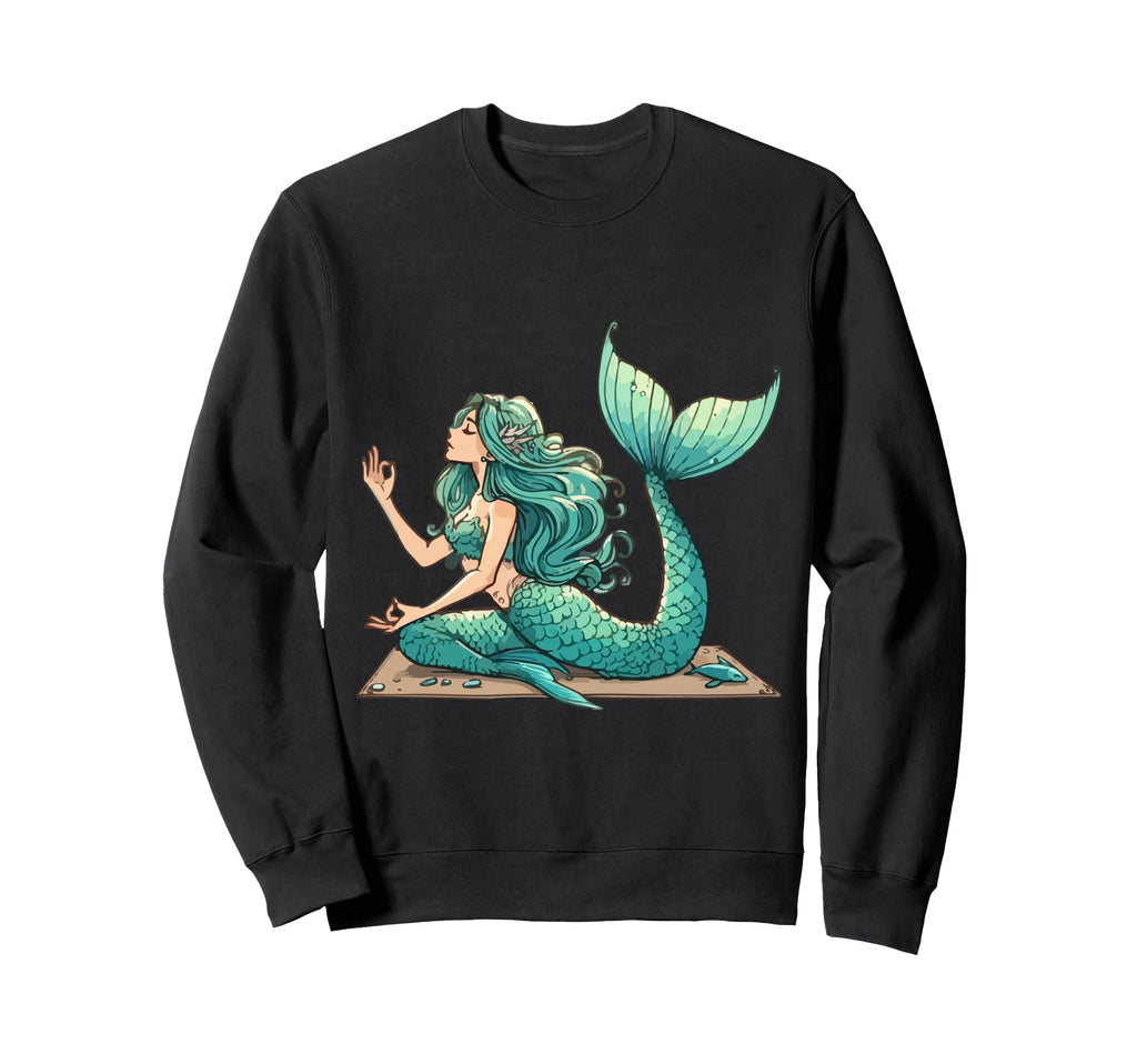 Meditation Mermaid Yoga Pose Relaxing Sweatshirt - Streetwear Style Unisex - T-Shirt, Sweatshirt, Hoodie