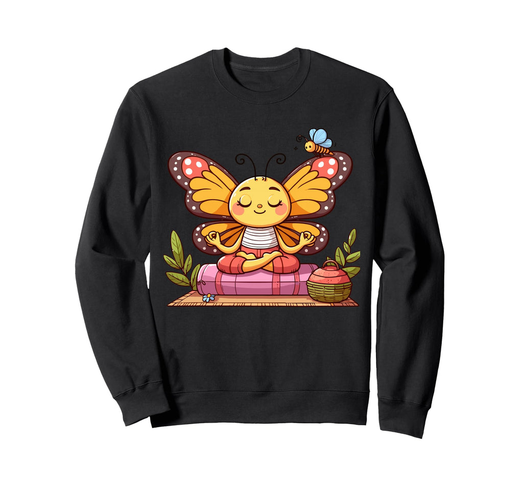 Meditation Butterfly Yoga Pose Sweatshirt - Custom Art Print for Adults - T-Shirt, Sweatshirt, Hoodie