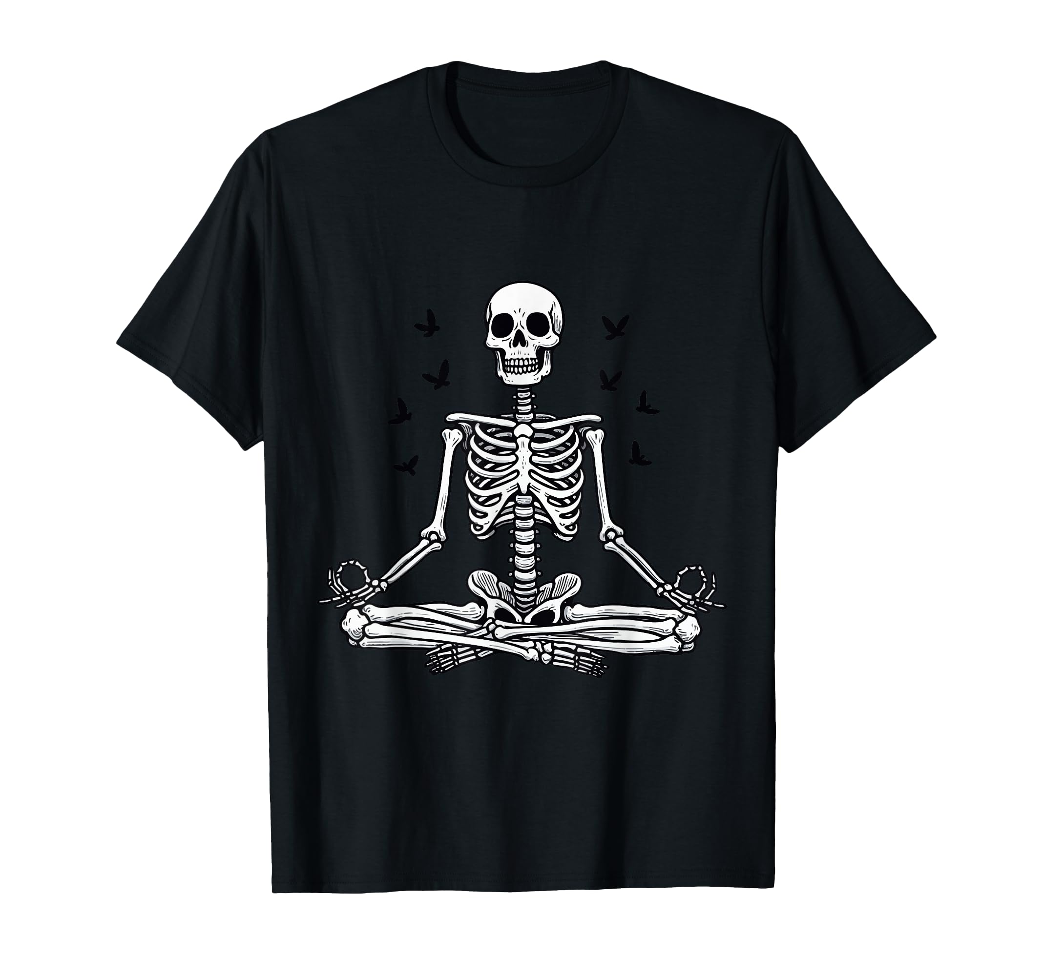 Meditation Skeleton Yoga Pose Relaxing T-Shirt - Novelty Apparel Unisex - T-Shirt, Sweatshirt, Hoodie
