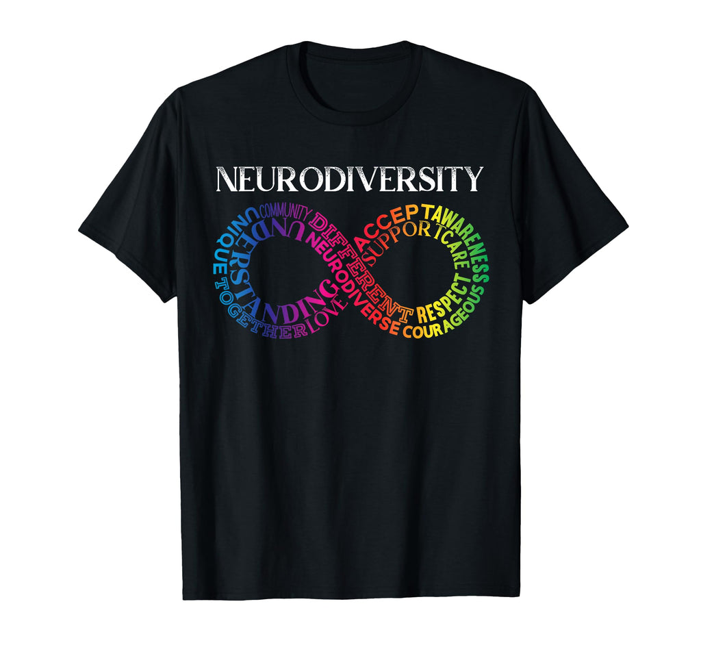 Neurodiversity Neurodivergent Rainbow T-Shirt - Graphic Print Unisex - T-Shirt, Sweatshirt, Hoodie