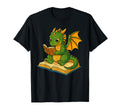 Reading Dragon Bookish Teacher Librarian T-Shirt - Aesthetic Graphic Unisex - T-Shirt, Sweatshirt, Hoodie