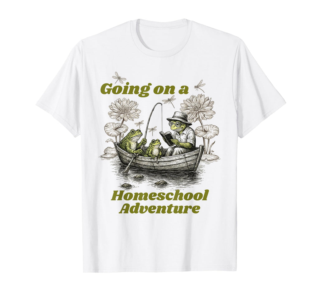 Homeschool Mom Frog Mama Going Homeschool T-Shirt - Unique Graphic Unisex - T-Shirt, Sweatshirt, Hoodie