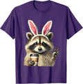 Funny Raccoon Iced Coffee Easter Bunny Easter Tees Unisex T-shirt, Sweatshirt, Hoodie, Long Sleeve Tee - T-Shirt, Sweatshirt, Hoodie