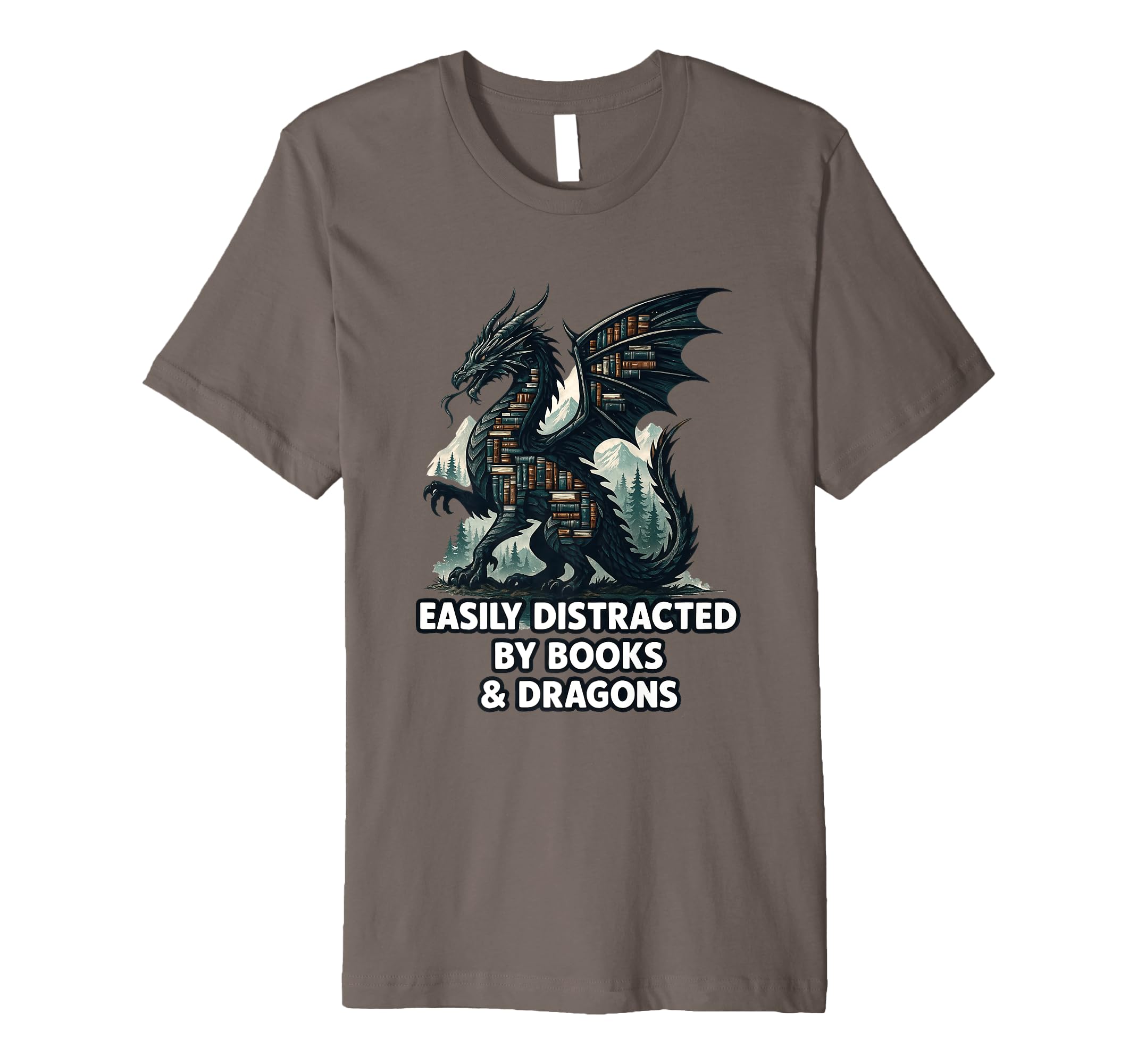 Easily Distracted Books Dragons T-Shirt - Trendy Graphic Unisex - T-Shirt, Sweatshirt, Hoodie