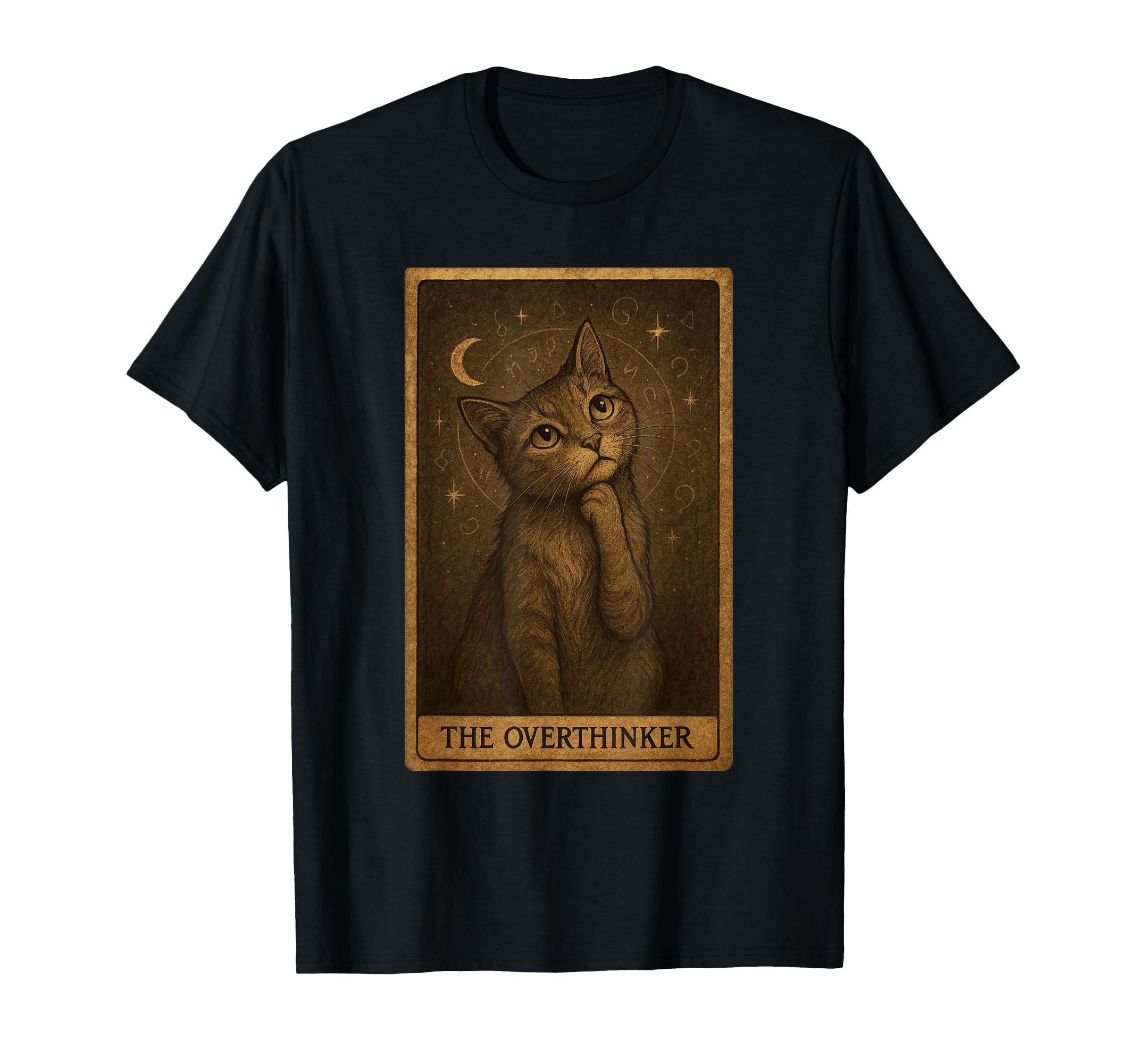 Overthinking Tarot Card Overthinker T-Shirt - Novelty Apparel for Adults - T-Shirt, Sweatshirt, Hoodie