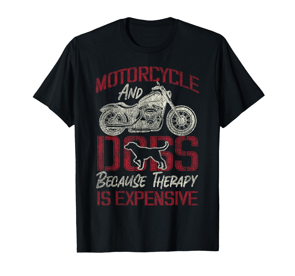 Motorcycle Biker Dog Motorcycle And T-Shirt - Minimalist Print for Adults - T-Shirt, Sweatshirt, Hoodie
