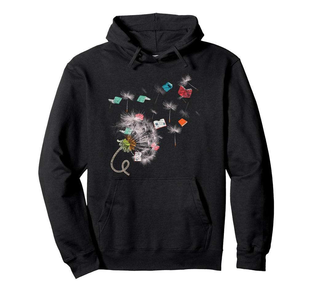 Book Librarian Dandelion Book Reading Hoodie - Unique Graphic for Adults - T-Shirt, Sweatshirt, Hoodie