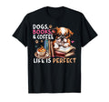Dog Mom Dad Dogs Books Coffee Mens Womens T-Shirt - Minimalist Print Unisex - T-Shirt, Sweatshirt, Hoodie