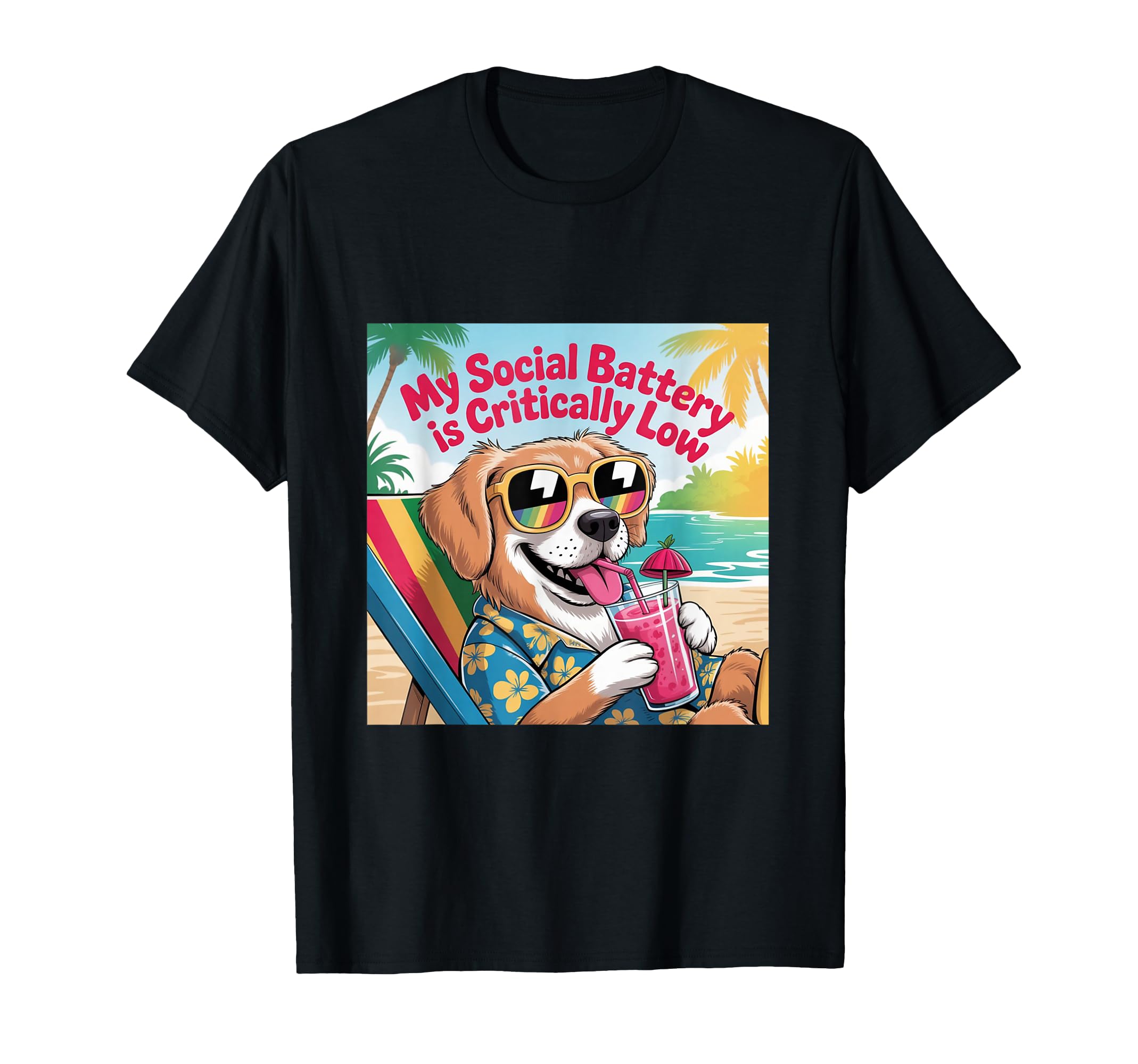 My Social Battery Is Critically Low T-Shirt - Custom Art Print Men Women - T-Shirt, Sweatshirt, Hoodie