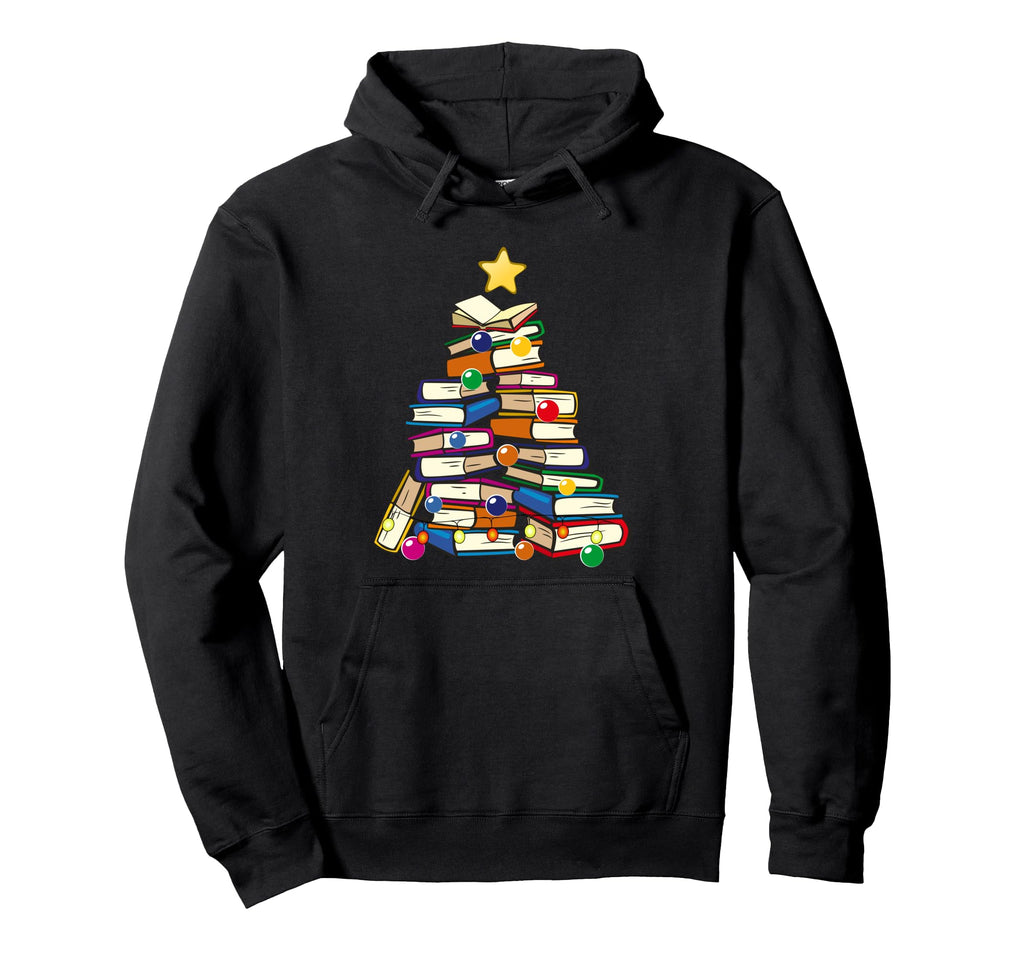 Teachers Tree Love Reading Books Librarian Hoodie - Graphic Print Unisex - T-Shirt, Sweatshirt, Hoodie