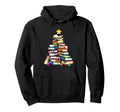 Teachers Tree Love Reading Books Librarian Hoodie - Graphic Print Unisex - T-Shirt, Sweatshirt, Hoodie