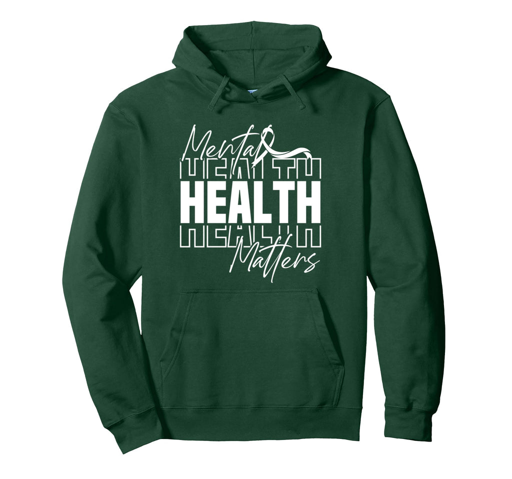 Mental Health Month We Wear Green Mental Hoodie - Custom Art Print Unisex - T-Shirt, Sweatshirt, Hoodie