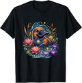 Cosmic Platypus in Lotus Pond Cute Fantasy T-Shirt Unisex T-shirt, Sweatshirt, Hoodie, Long Sleeve Tee - T-Shirt, Sweatshirt, Hoodie