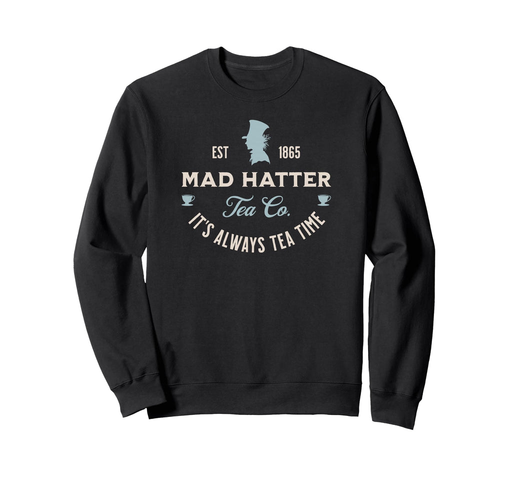 Mad Hatter Alice Wonderland Book Lover Sweatshirt - Minimalist Print Unisex - T-Shirt, Sweatshirt, Hoodie