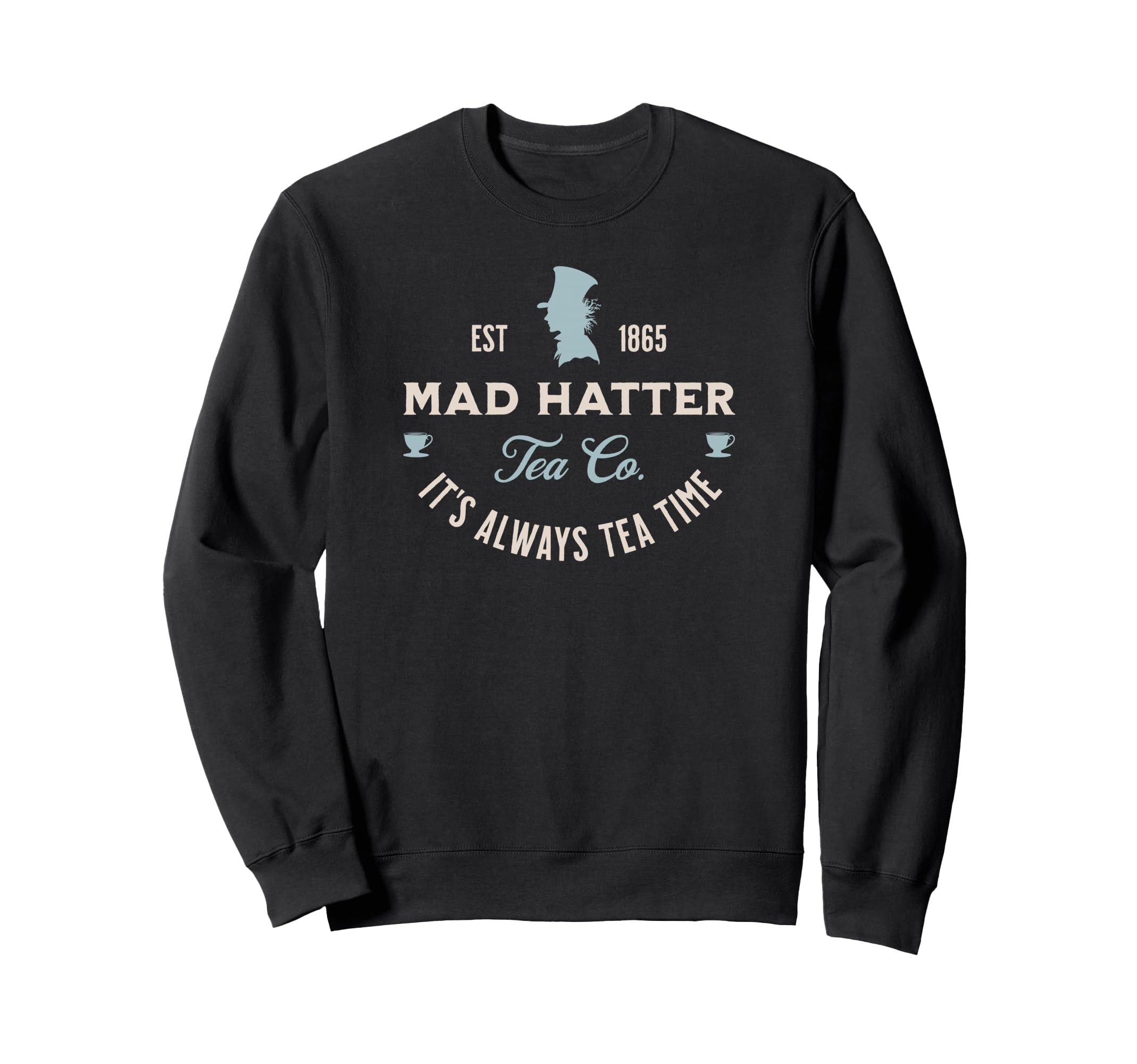 Mad Hatter Alice Wonderland Book Lover Sweatshirt - Minimalist Print Unisex - T-Shirt, Sweatshirt, Hoodie