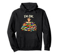 Books Lover Im Ok Funny Bookworm Hoodie - Unique Graphic for Adults - T-Shirt, Sweatshirt, Hoodie