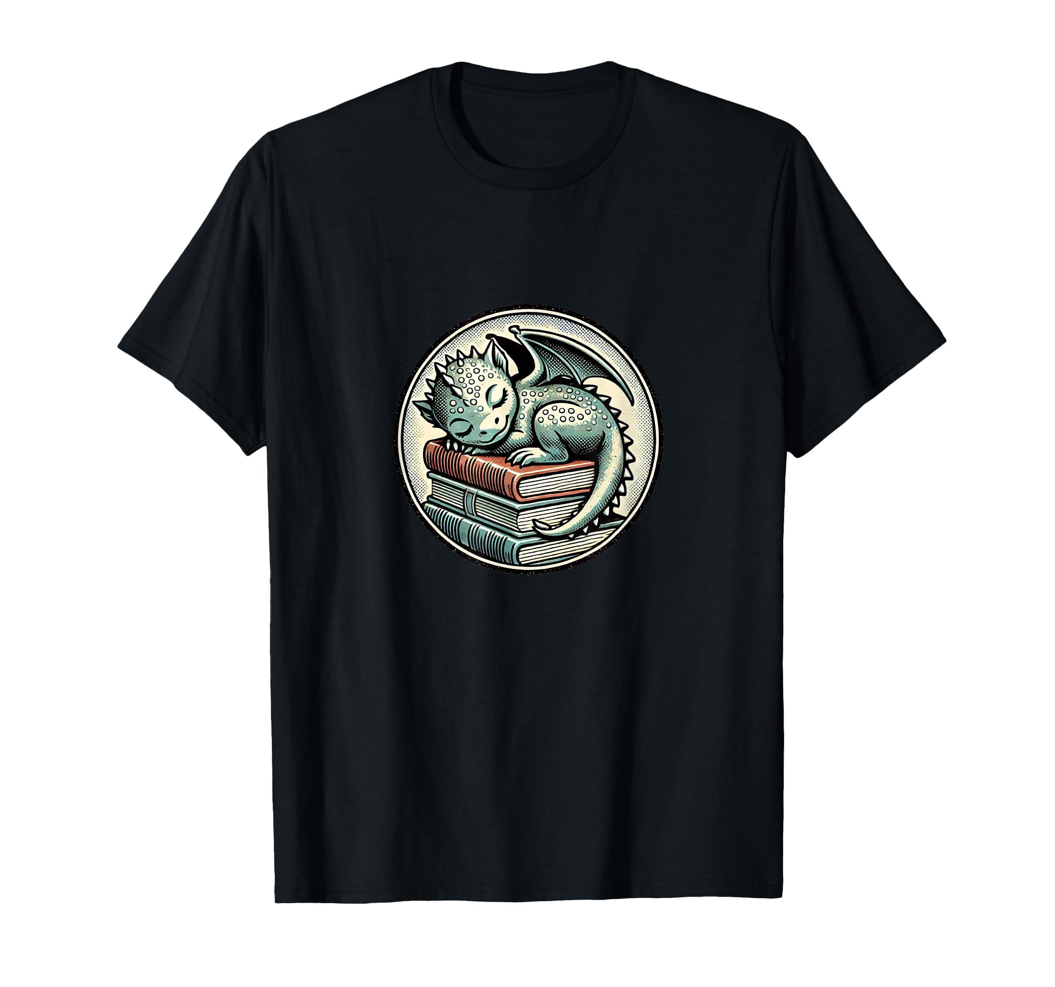 Sleeping Dragon Books Illustration Readers T-Shirt - Novelty Apparel Unisex - T-Shirt, Sweatshirt, Hoodie