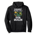 Bookworm Please Im Book Dragon Hoodie - Unique Graphic Unisex - T-Shirt, Sweatshirt, Hoodie