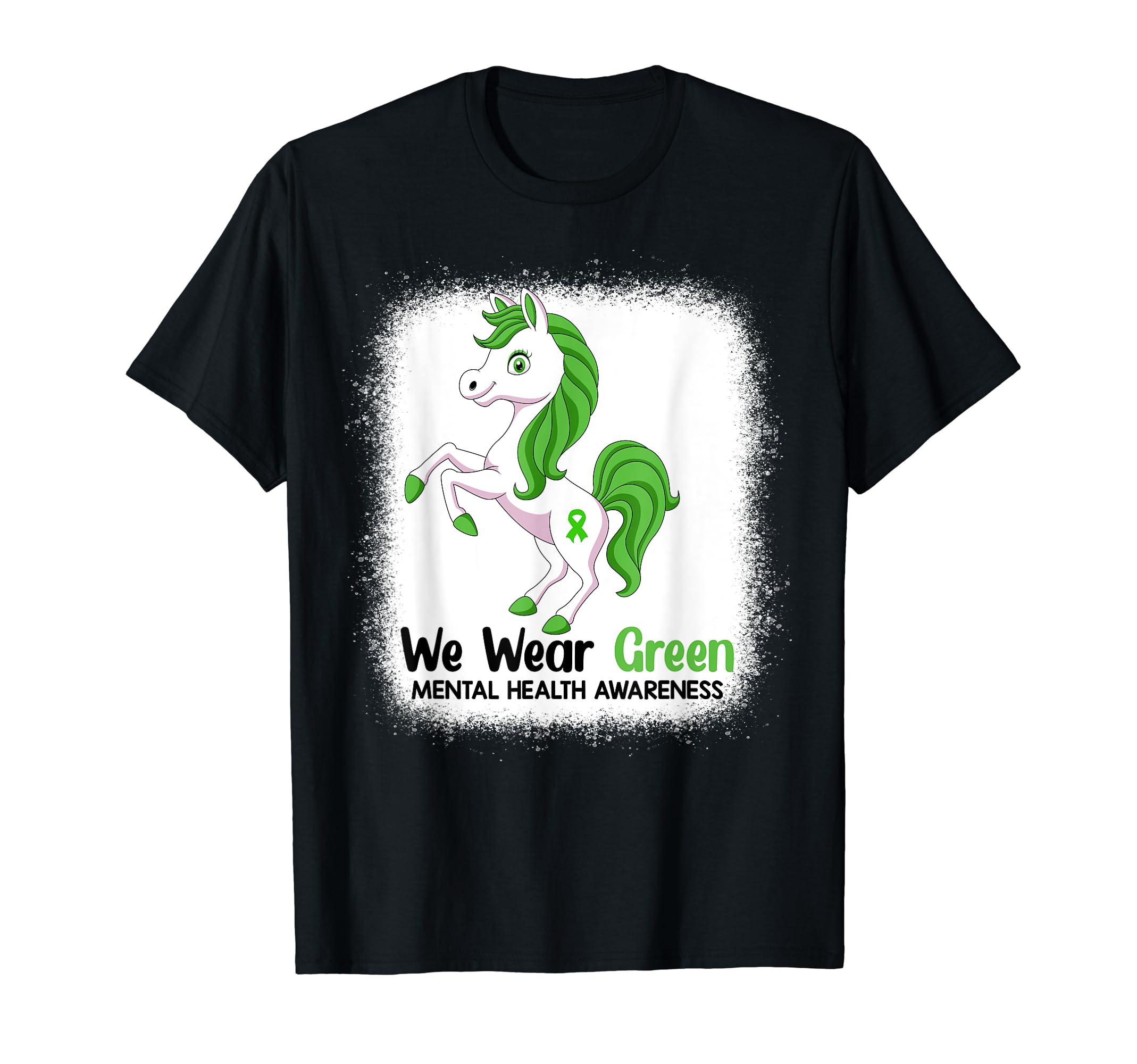 Unicorn May I Wear Green Mental Health T-Shirt - Minimalist Print Unisex - T-Shirt, Sweatshirt, Hoodie