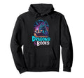 Easily Distracted Dragon And Books Hoodie - Custom Art Print for Adults - T-Shirt, Sweatshirt, Hoodie