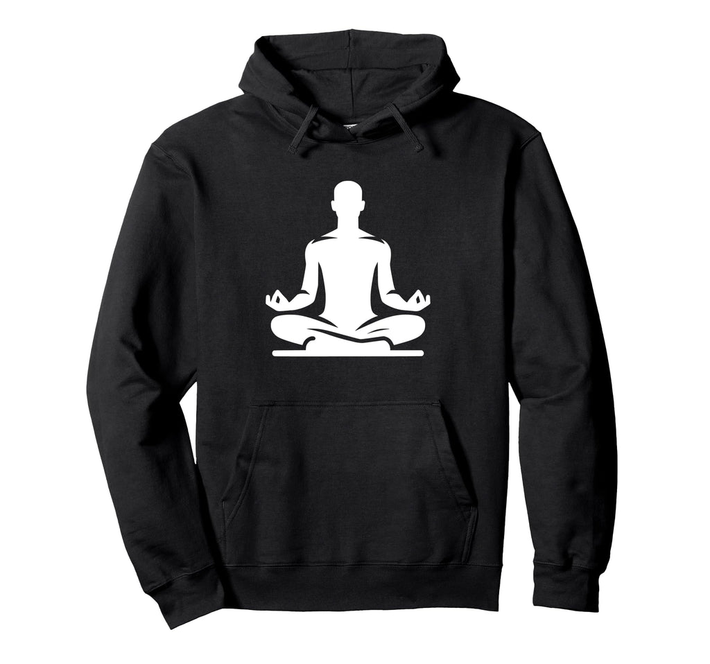 Meditating Person Silhouette Hoodie - Casual Everyday Wear Unisex - T-Shirt, Sweatshirt, Hoodie
