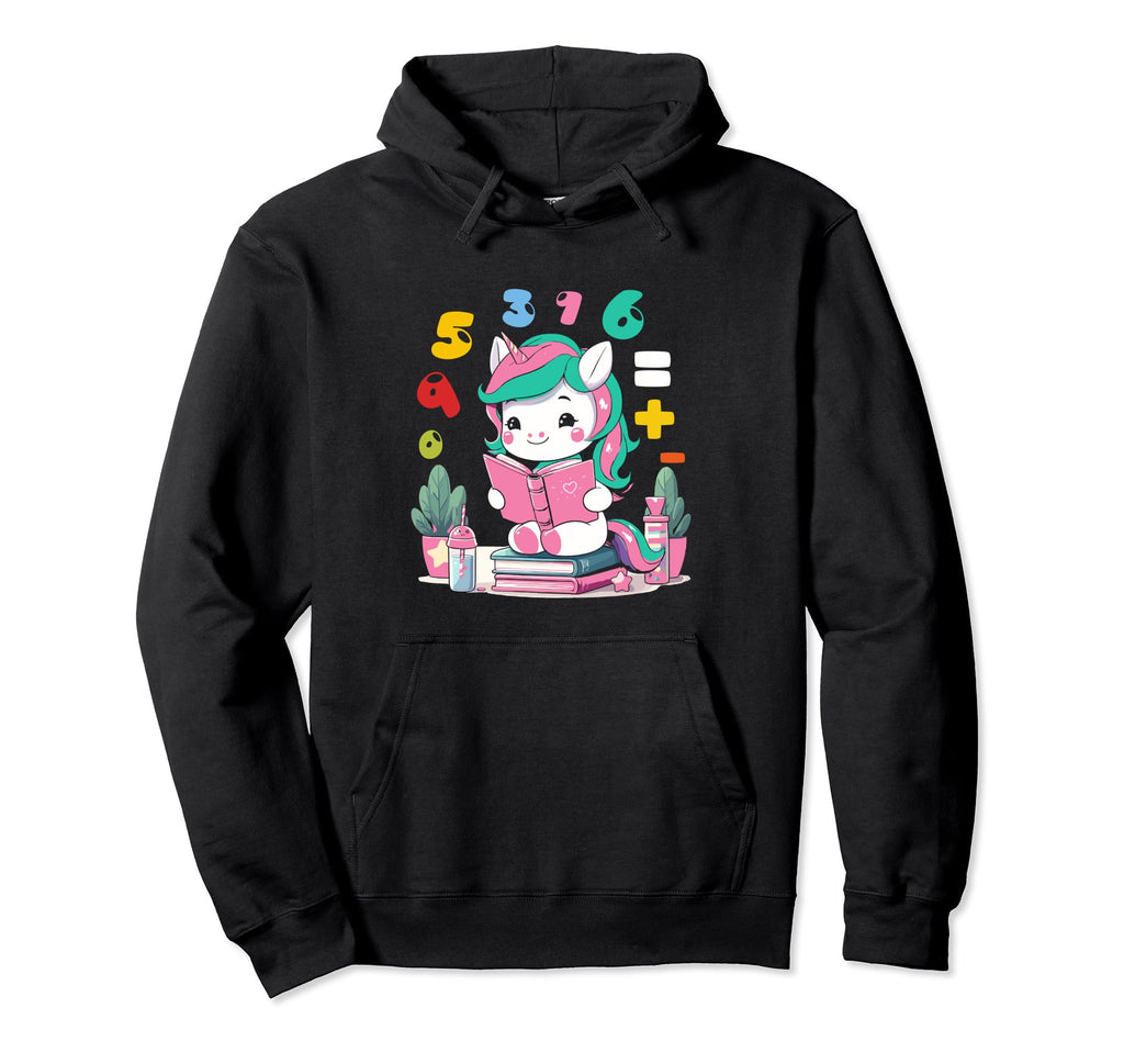 Unicorn Book Reading Books Bookworm Hoodie - Unique Graphic Unisex - T-Shirt, Sweatshirt, Hoodie
