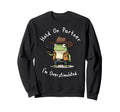 Hold Partner Im Overstimulated Frog Sweatshirt - Graphic Print for Adults - T-Shirt, Sweatshirt, Hoodie