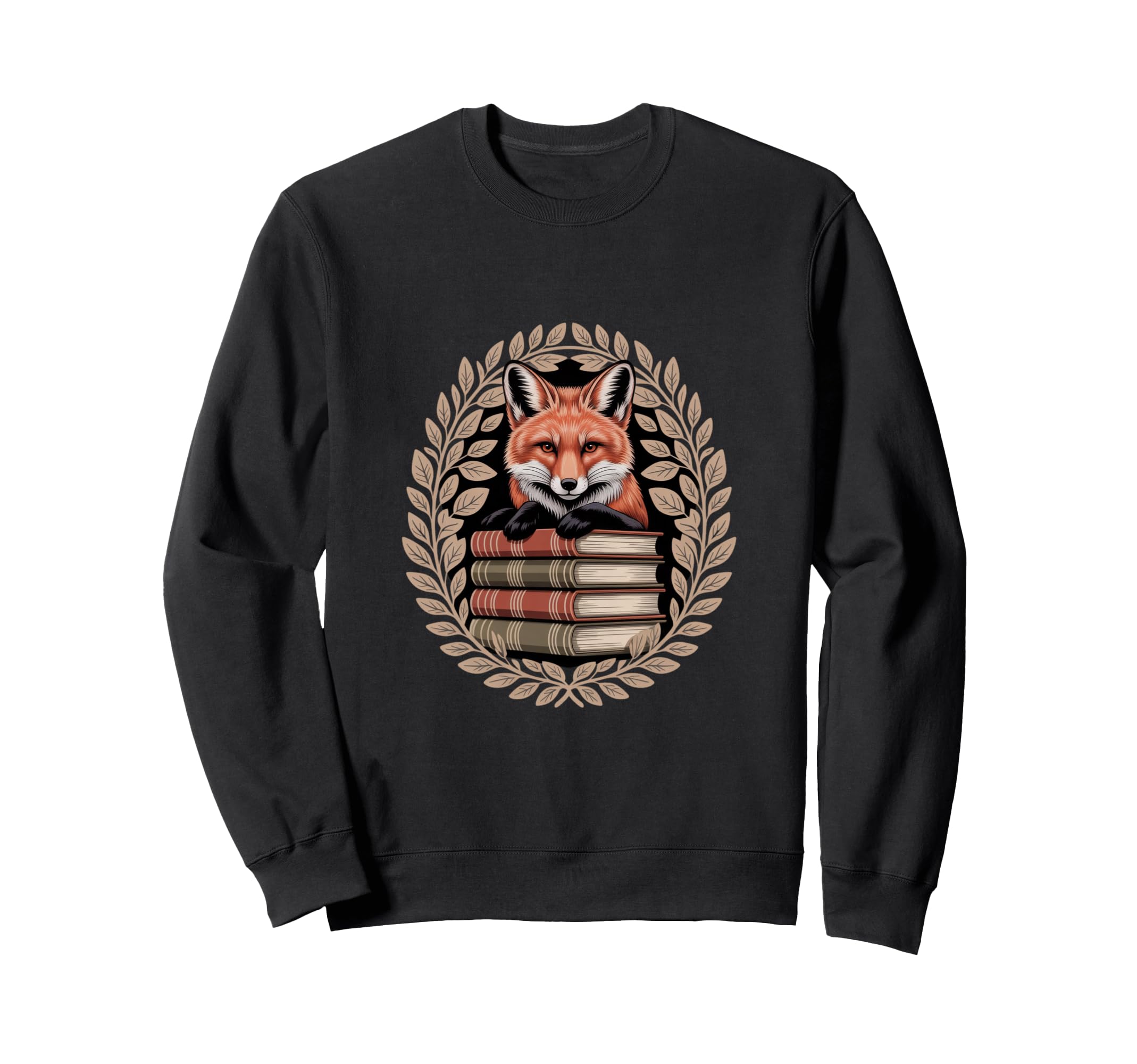 Book Fox Reading Books Library Sweatshirt - Novelty Apparel Men Women - T-Shirt, Sweatshirt, Hoodie