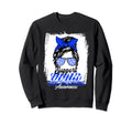 Messy Bun Support Awareness Squad I Sweatshirt - Graphic Print Men Women - T-Shirt, Sweatshirt, Hoodie
