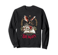 Santas Favorite Book Dragon Sweatshirt - Casual Everyday Wear for Adults - T-Shirt, Sweatshirt, Hoodie