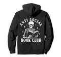 Anti Social Book Club Books Reading Hoodie - Minimalist Print for Adults - T-Shirt, Sweatshirt, Hoodie