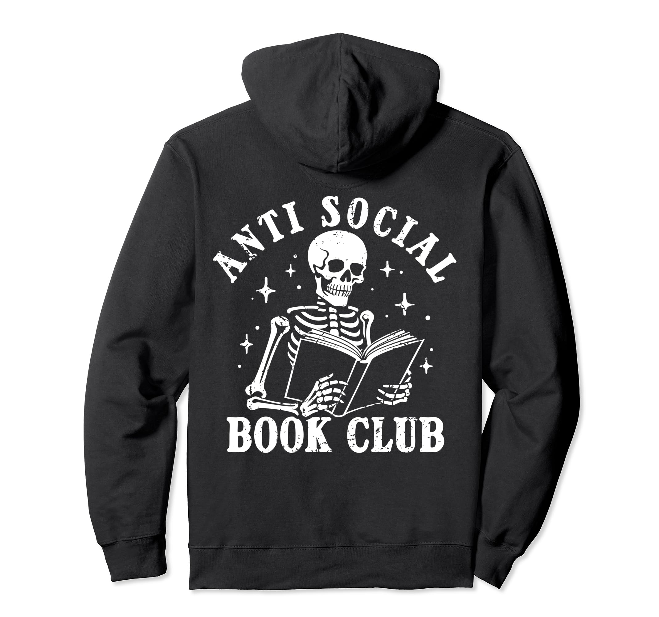 Anti Social Book Club Books Reading Hoodie - Minimalist Print for Adults - T-Shirt, Sweatshirt, Hoodie