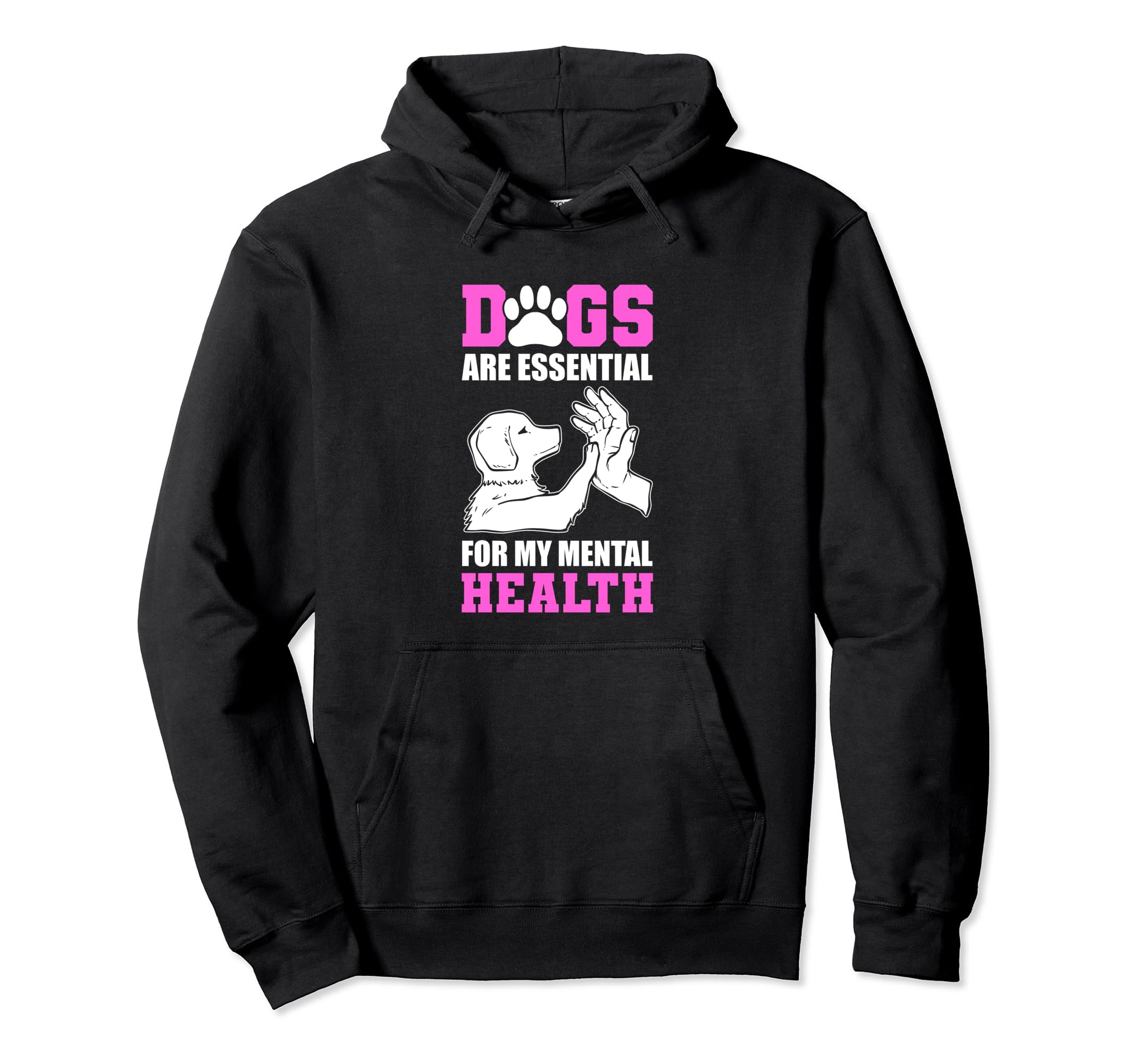 Dogs Are My Mental Health Hoodie - Minimalist Print for Adults - T-Shirt, Sweatshirt, Hoodie