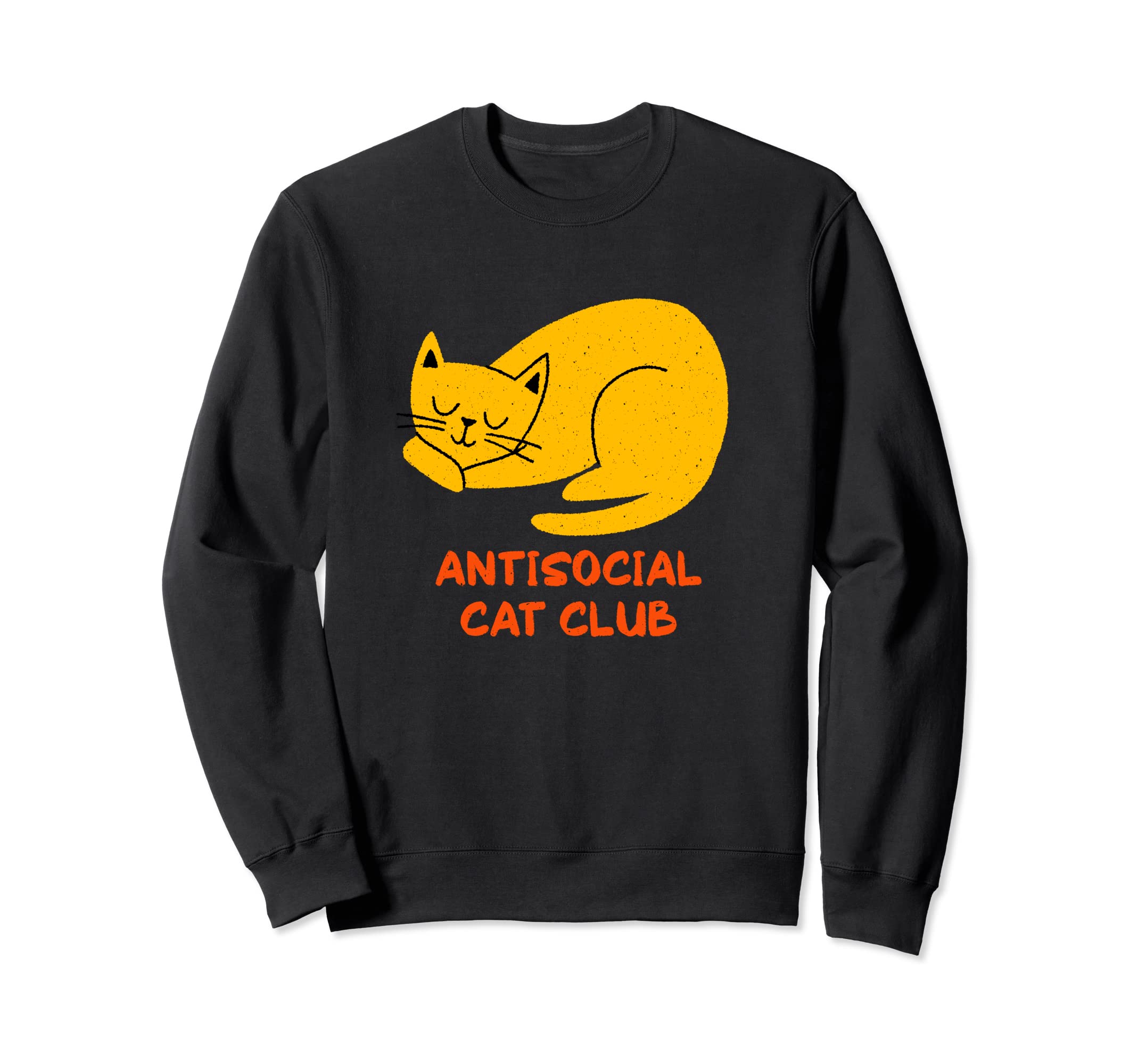 Antisocial Cat Club Introvert Cat Sweatshirt - Aesthetic Graphic Men Women - T-Shirt, Sweatshirt, Hoodie