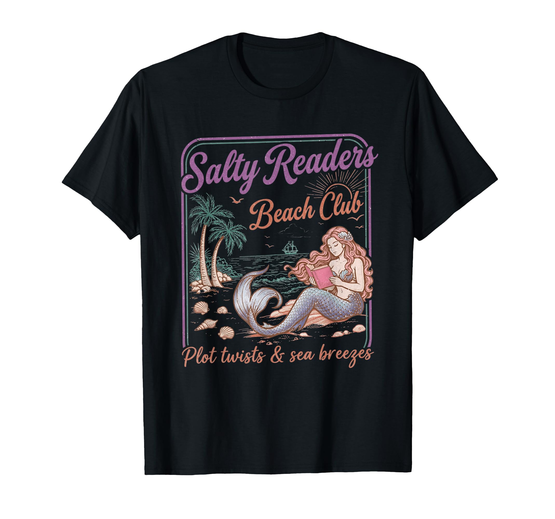 Salty Readers Beach Club Books Plot T-Shirt - Trendy Graphic Men Women - T-Shirt, Sweatshirt, Hoodie