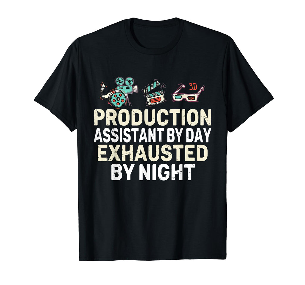 Exhausted Night Pa Production T-Shirt - Minimalist Print Men Women - T-Shirt, Sweatshirt, Hoodie