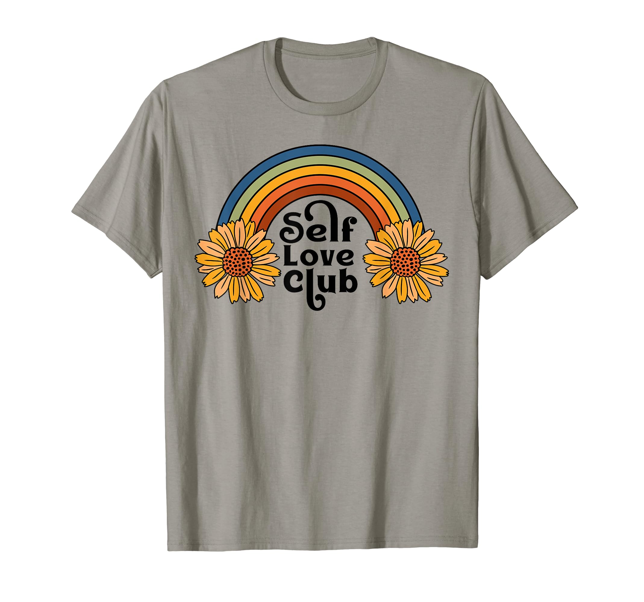 Self Love Club Sunflower Rainbow Mental T-Shirt - Novelty Apparel Unisex - T-Shirt, Sweatshirt, Hoodie