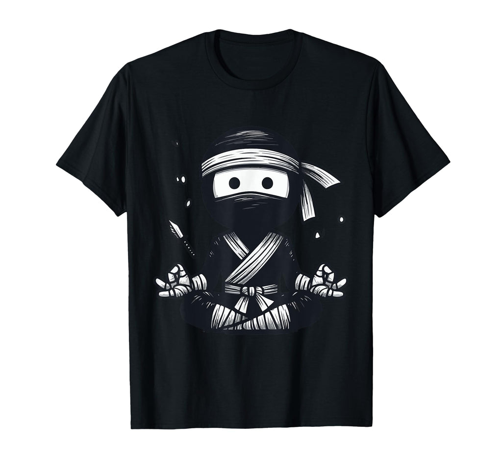 Meditation Ninja Yoga Pose Relaxing T-Shirt - Casual Everyday Wear Unisex - T-Shirt, Sweatshirt, Hoodie