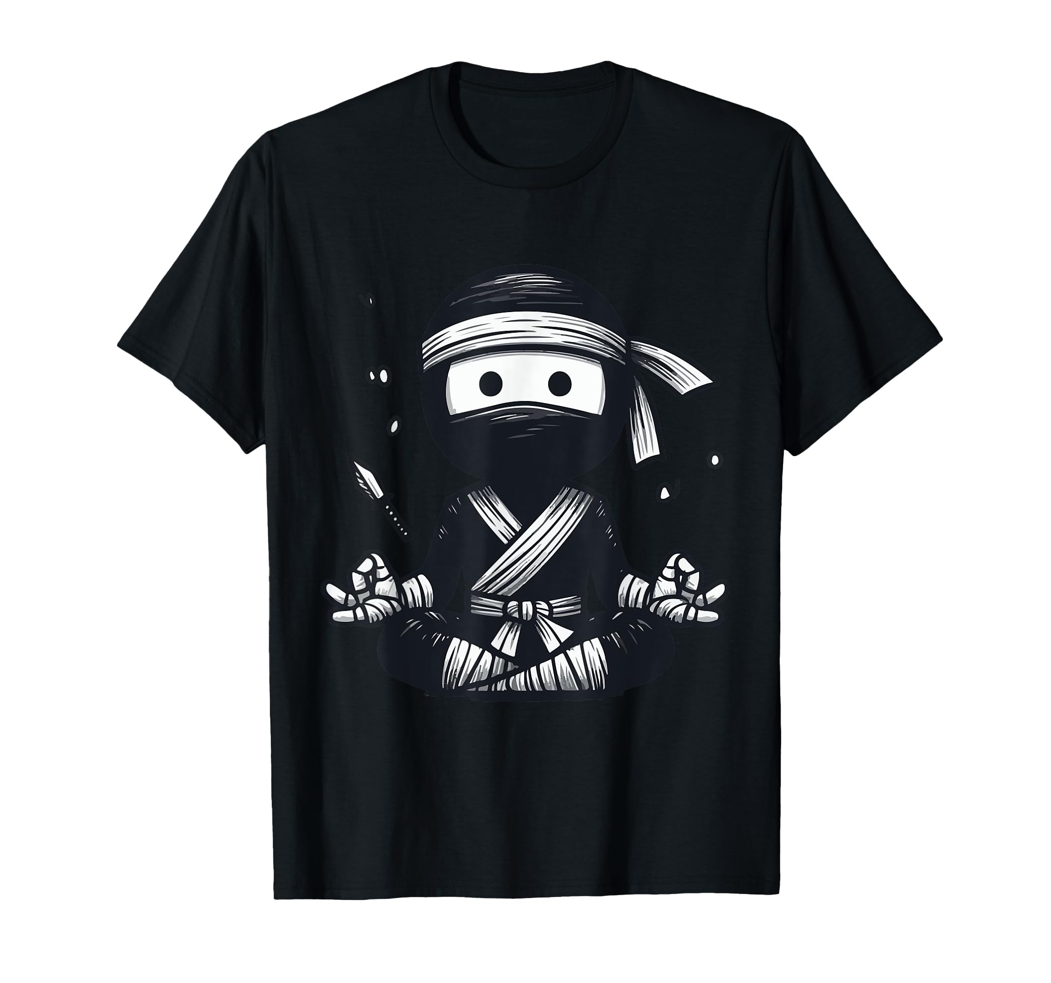 Meditation Ninja Yoga Pose Relaxing T-Shirt - Casual Everyday Wear Unisex - T-Shirt, Sweatshirt, Hoodie