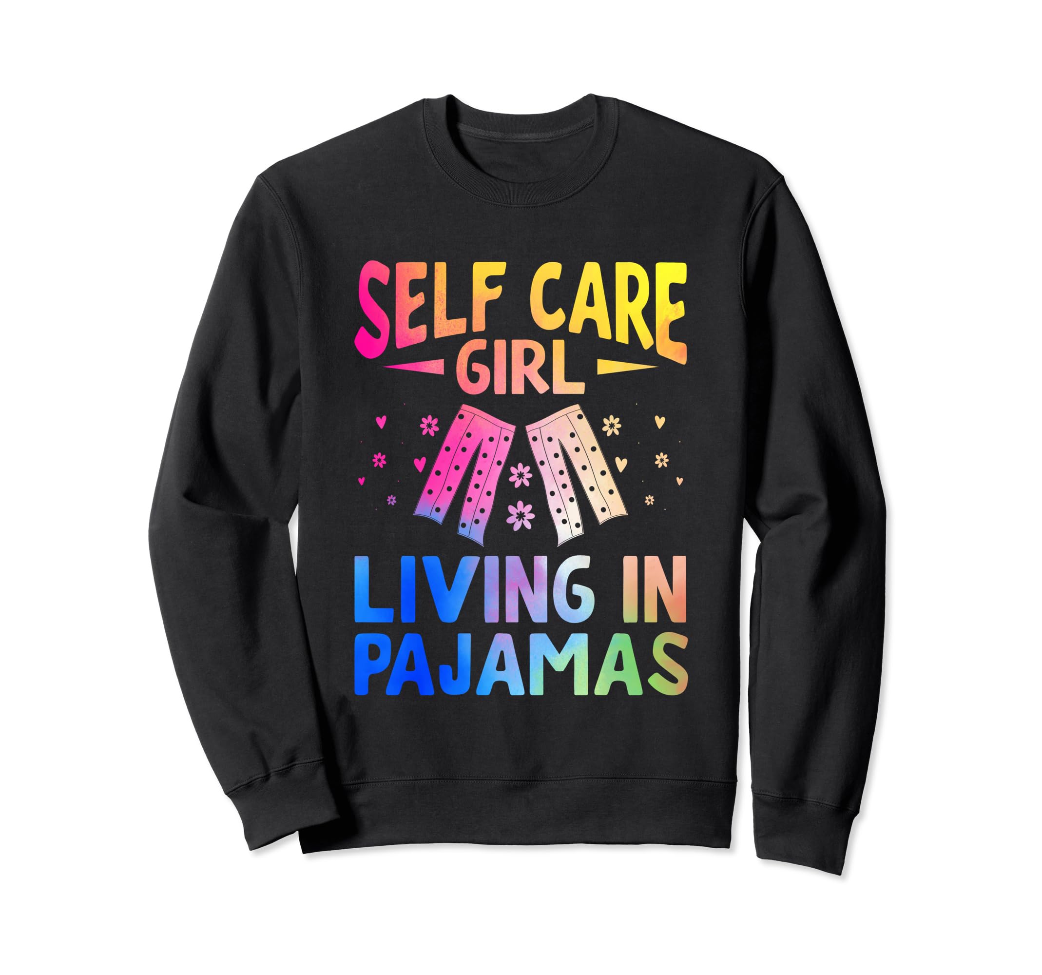 Funny Self Care Love Wellness Sweatshirt - Minimalist Print Men Women - T-Shirt, Sweatshirt, Hoodie