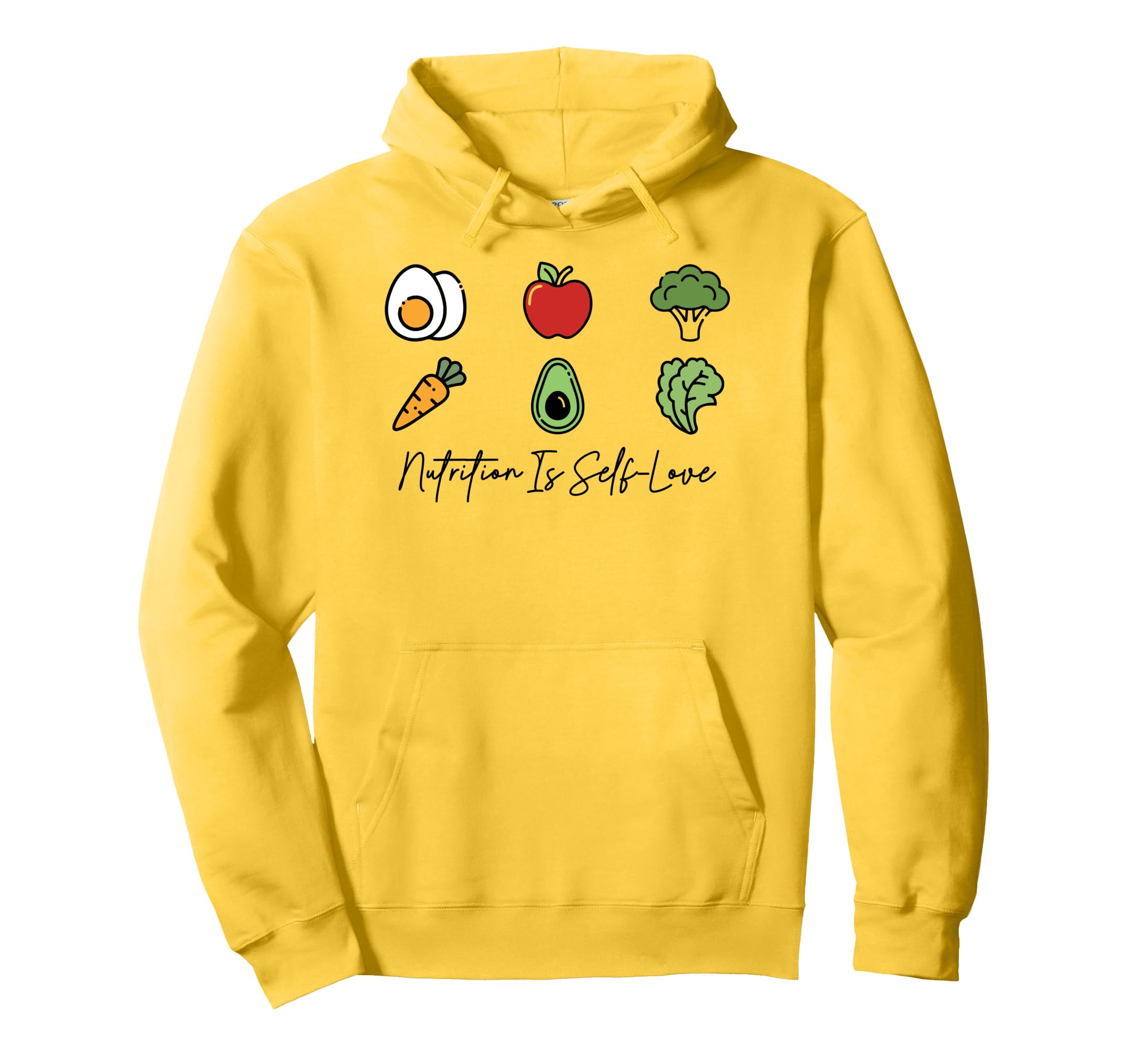 Nutrition Is Self Love Self Care Food Hoodie - Minimalist Print Men Women - T-Shirt, Sweatshirt, Hoodie