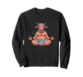 Meditation Bull Yoga Pose Relaxing Sweatshirt - Unique Graphic for Adults - T-Shirt, Sweatshirt, Hoodie