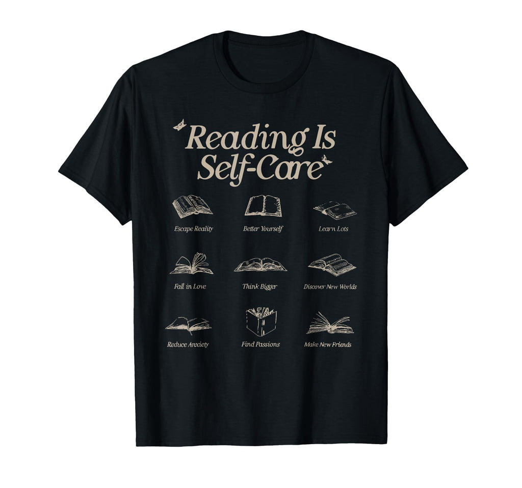Reading Is Self Care Book Day T-Shirt - Casual Everyday Wear for Adults - T-Shirt, Sweatshirt, Hoodie