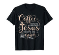 Coffee Gets Me Started Jesus Keeps Me T-Shirt - Fun Novelty Design Unisex - T-Shirt, Sweatshirt, Hoodie