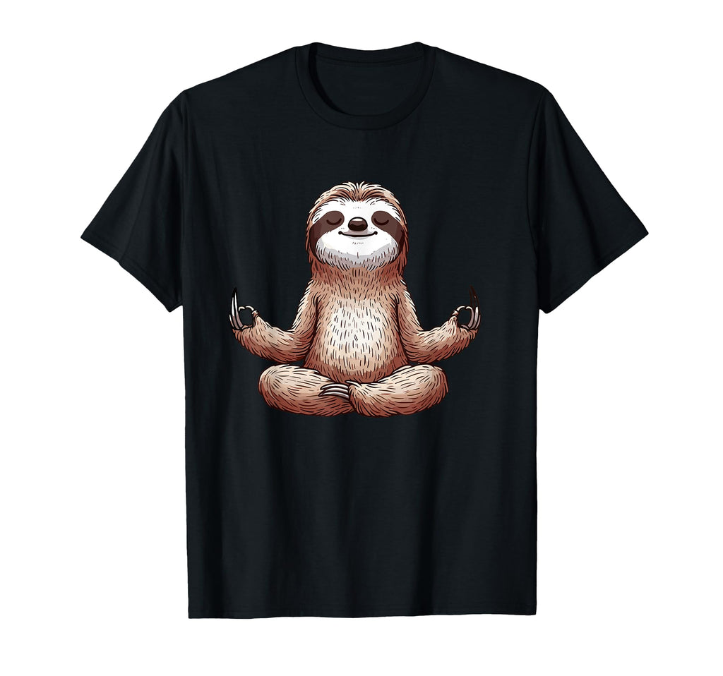 Meditation Sloth Yoga Pose Relaxing T-Shirt - Aesthetic Graphic for Adults - T-Shirt, Sweatshirt, Hoodie
