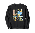 Happy Hanukkah Dreidel Menorah Sweatshirt - Minimalist Print Men Women - T-Shirt, Sweatshirt, Hoodie
