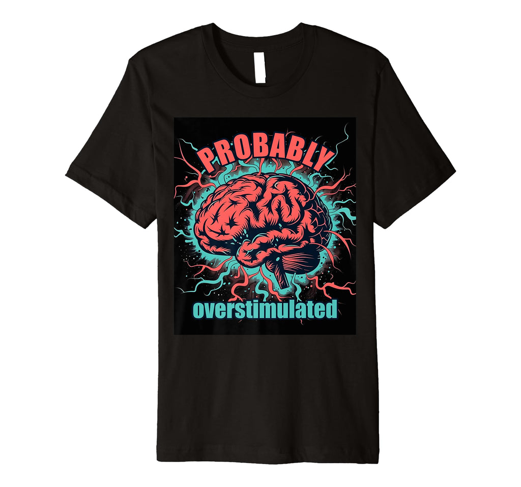 Gehirn Blitze Neurodivers Berstimuliert Hoodie - Graphic Print for Adults - T-Shirt, Sweatshirt, Hoodie